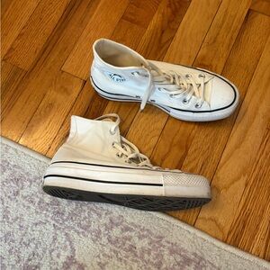 White High-Top Sneakers